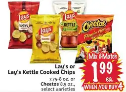 Foodmaxx Lay's or Lay's Kettle Cooked Chips, 7.75-8 oz. or Cheetos, 8.5 oz offer