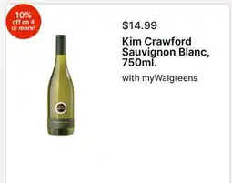 Walgreens Kim Crawford Sauvignon Blanc, 750ml offer