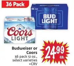 Foodmaxx Budweiser or Coors offer