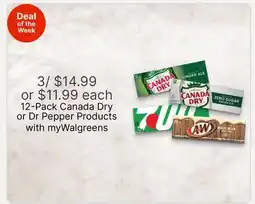 Walgreens 12-Pack Canada Dry or Dr Pepper Products offer