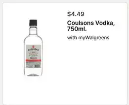 Walgreens Coulsons Vodka, 750ml offer