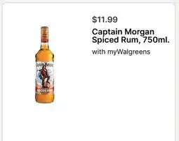 Walgreens Captain Morgan Spiced Rum offer
