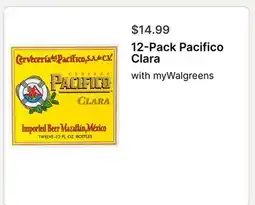 Walgreens 12-Pack Pacifico Clara offer