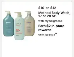 Walgreens Method Body Wash offer