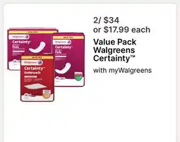 Walgreens Value Pack Walgreens Certainty offer