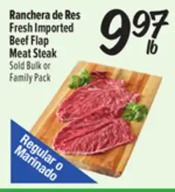 El Super Fresh Ranchera de Res / Fresh Imported Beef Flap Meat Steak offer