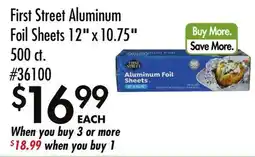 Smart & Final First Street Aluminum Foil Sheets 12 x 10.75 offer