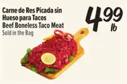 El Super Fresh Carne de Res Picada sin Hueso para Tacos/ Beef Boneless Taco Meat offer