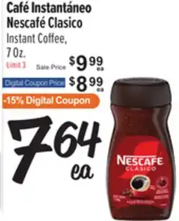 El Super Fresh Café Instantáneo Nescafé Clasico, Instant Coffee offer