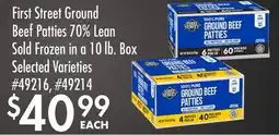 Smart & Final First Street Ground Beef Patties 70% Lean offer