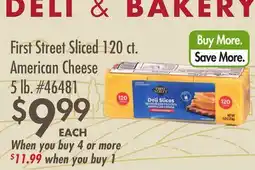 Smart & Final First Street Sliced 120 ct. American Cheese offer