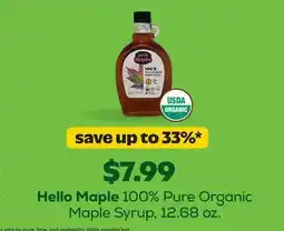 Grocery Outlet Hello Maple 100% Pure Organic Maple Syrup offer