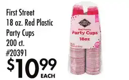 Smart & Final First Street 18 oz. Red Plastic Party Cups offer