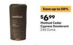 Grocery Outlet Cedar Cypress Deodorant offer