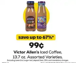 Grocery Outlet Victor Allen's Iced Coffee offer