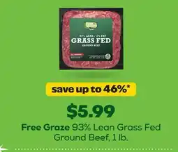 Grocery Outlet Free Graze 93% Lean Grass Fed Ground Beef offer