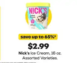 Grocery Outlet Nick's Ice Cream offer