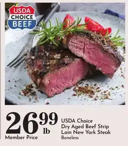 Pavilions USDA Choice Dry Aged Beef Strip Loin New York Steak offer