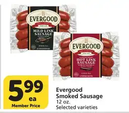 Albertsons Evergood Smoked Sausage offer