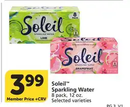 Albertsons Soleil Sparkling Water offer