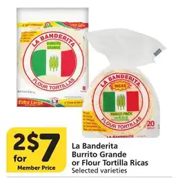 Vons La Banderita Burrito Grande or Flour Tortilla Ricas offer