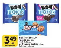 Vons Signature SELECT Tuxedo Cookies 14.3-15.35 oz. or Treasure Cookies 13 oz offer