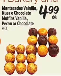 El Super Mantecadas Vainilla,Nuez o Chocolate Muffins Vanilla,Pecan or Chocolate offer