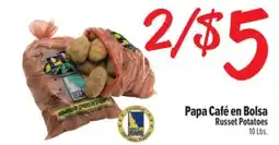 El Super Papa Café en Bolsa / Russet Potatoes offer