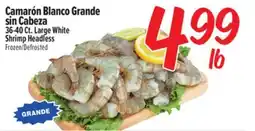 El Super Camarón Blanco Grande sin Cabeza / Large White Shrimp Headless offer