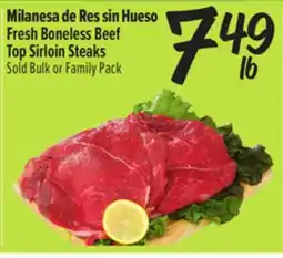 El Super Milanesa de Res sin Hueso / Fresh Boneless Beef Top Sirloin Steaks offer