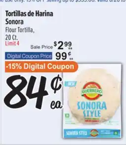 El Super Tortillas de Harina Sonora offer