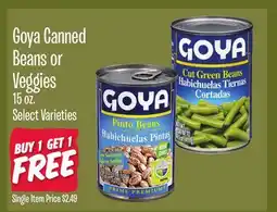 Jewel-Osco Goya Canned Beans or Veggies offer