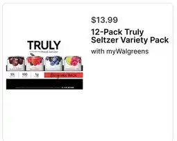 Walgreens 12-Pack Truly Seltzer Variety Pack offer