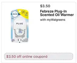 Walgreens Febreze Plug-In Scented Oil Warmer offer