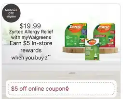 Walgreens Zyrtec Allergy Relief offer