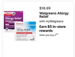 Walgreens Walgreens Allergy Relief offer