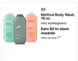 Walgreens Method Body Wash offer