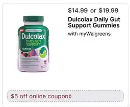 Walgreens Dulcolax Daily Gut Support Gummies offer
