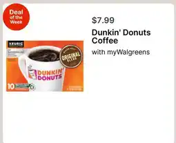 Walgreens Dunkin' Donuts Coffee offer