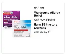 Walgreens Walgreens Allergy Relief offer