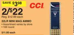 Dunham's Sports 22LR MINI MAG AMMO offer