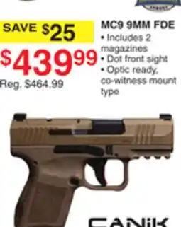 Dunham's Sports MC9 9MM FDE offer