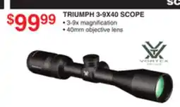 Dunham's Sports TRIUMPH 3-9X40 SCOPE offer