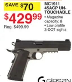 Dunham's Sports MC1911 45ACP UNTOUCHABLE offer