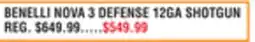 Dunham's Sports BENELLI NOVA 3 DEFENSE 12GA SHOTGUN offer