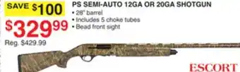 Dunham's Sports ESCORT SHOTGUNS PS SEMI-AUTO 12GA OR 20GA SHOTGUN offer