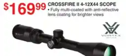 Dunham's Sports VORTEX CROSSFIRE II 4-12X44 SCOPE offer
