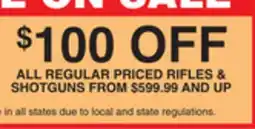 Dunham's Sports ALL REGULAR PRICED RIFLES & SHOTGUNS offer
