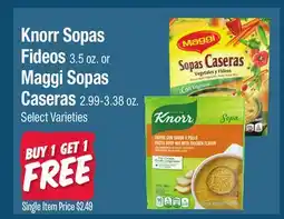 Jewel-Osco Knorr Sopas Fideos 3.5 oz. or Maggi Sopas Caseras 2.99-3.38 oz offer