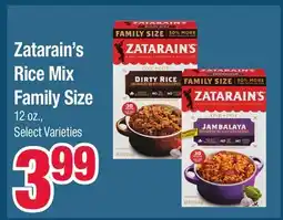 Jewel-Osco Zatarain's Rice Mix Family Size offer